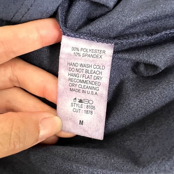 Luxe USA Navy Blue Faux Suede Mini Skirt Pull On Elastic Waist Retro Y2K Medium - Picture 4 of 6